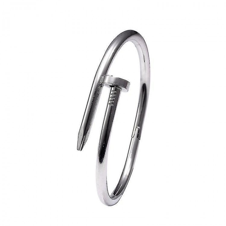 Fashion Vintage Stainless Steel Nail Couple Bangle Bracelet Jewelry