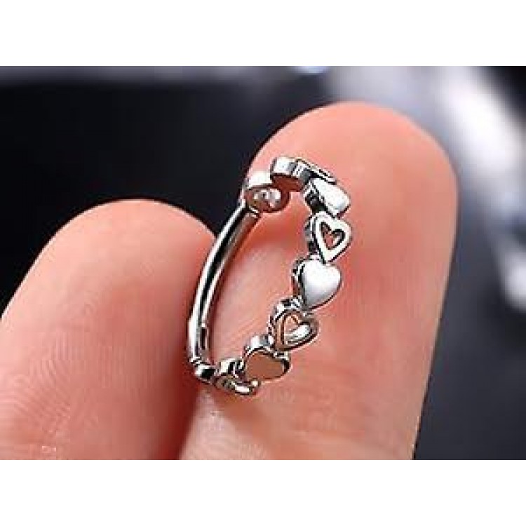 14G Stainless Steel Belly Button Hoop Ring,Navel Piercing Jewelry Choice