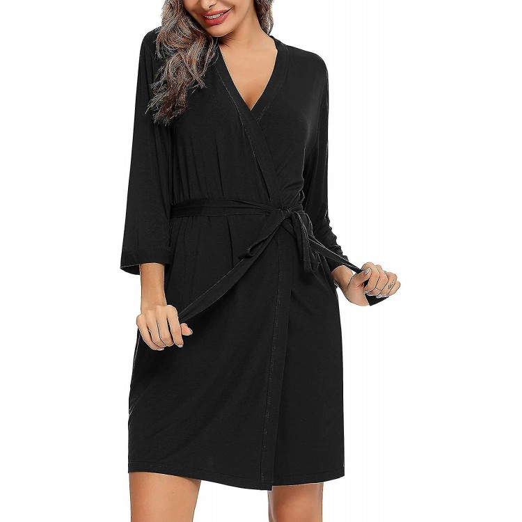 Short Bamboo Kimono Robe for Women – Soft Sleepwear and Lounge in Style