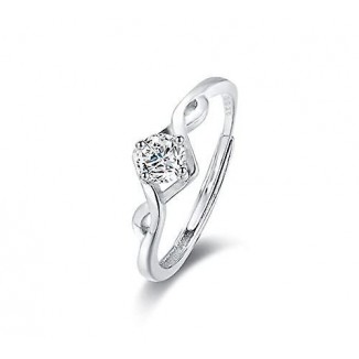 Stunning 925 Sterling Silver Adjustable Cubic Zirconia Rings for Women