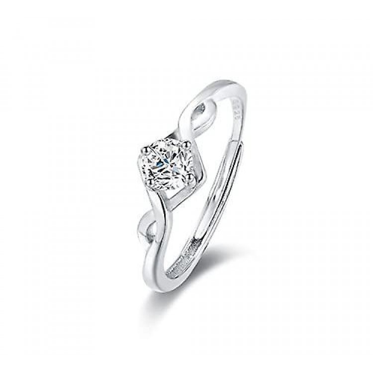 Stunning 925 Sterling Silver Adjustable Cubic Zirconia Rings for Women