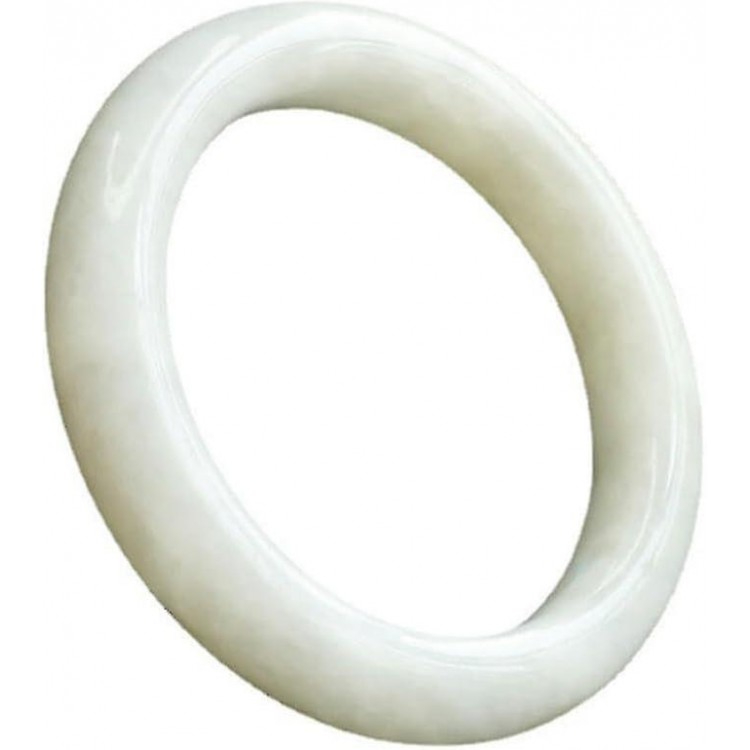 Elegance Defined: Natural Pure White Jade Bangle