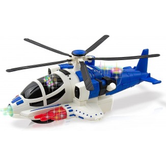 Bump and Go Helicopter Toys,Durable Material, Lights, Realistic Sound