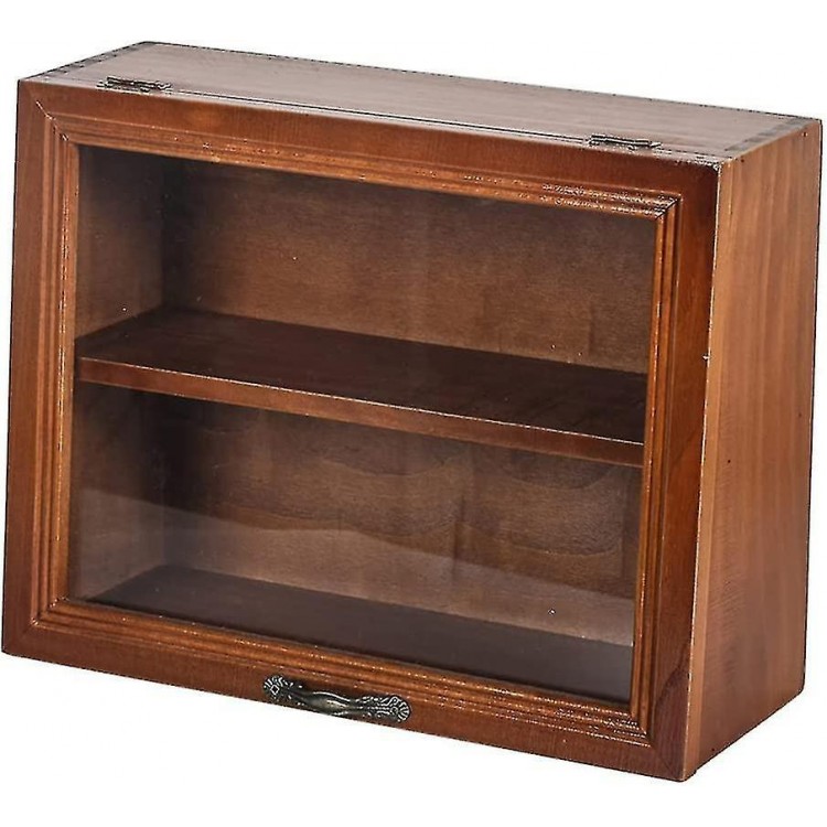 Wooden Display Cabinet - Collectible Display Shelves Box