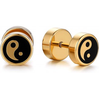 Taiji Stud Earrings: Unique Tapers