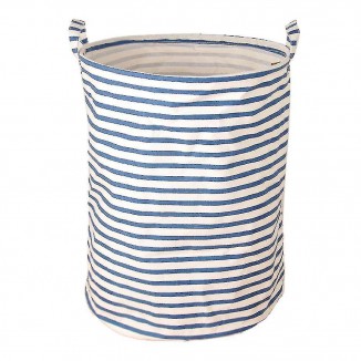 Folding Storage Bag for Toys and Dirty Clothes - Laundry Basket in Blue