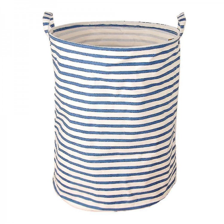 Folding Storage Bag for Toys and Dirty Clothes - Laundry Basket in Blue