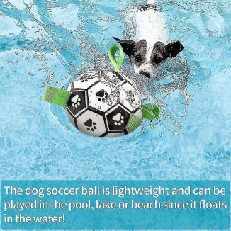 Interactive Dog Soccer Ball Toys with Grab Tabs – Lightweight and Waterproof