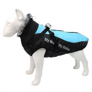 Waterproof Vest Jacket for Large Dogs with Warm Fur