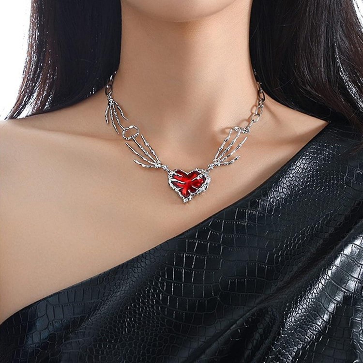 Red Heart Pendant Necklace - Stylish Jewelry for Women and Teens