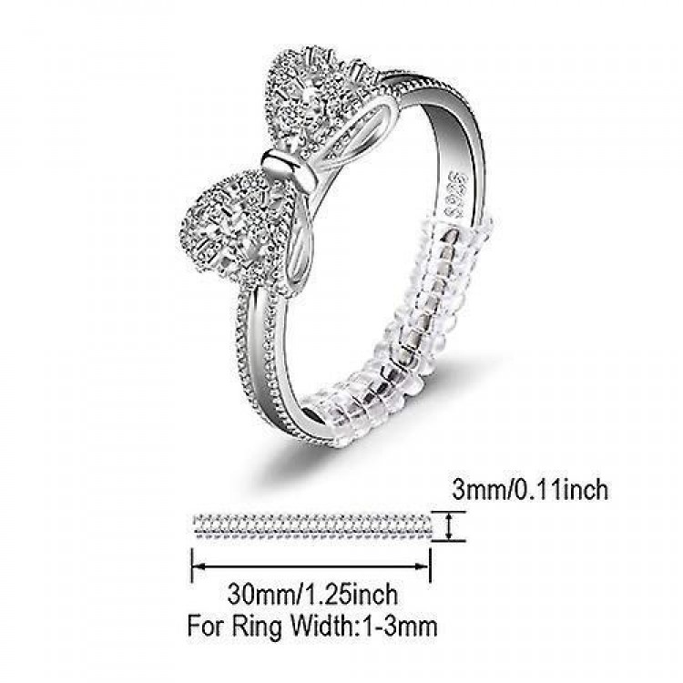 14k White Gold Plated 925 Sterling Silver Rings:Cubic Zirconia Promise Rings