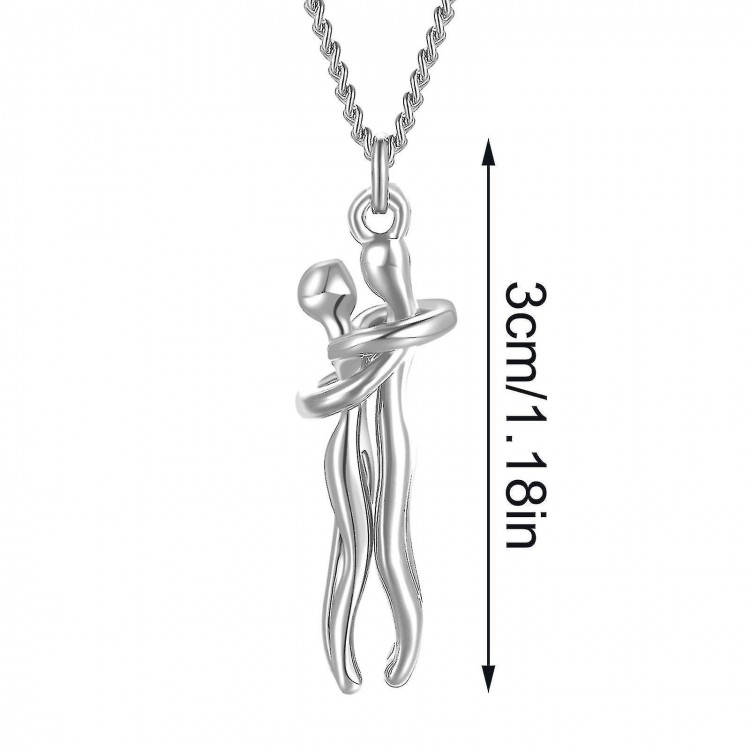 Hug Necklace,The Tale Of Two Lovers Necklace Jewelry Pendant Necklace1pcs