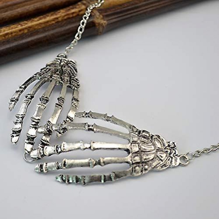 Exaggerated Palm Pendant, Fashion Alloy Jewelry for Halloween, Punk Style Women