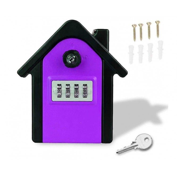 Wall-Mounted Key Safe with Digital Combination and Emergency Key – XL Size for Home, Office, Factory, and Garage