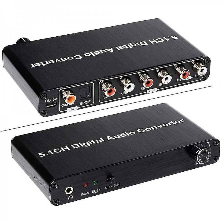 5.1ch Dac Converter Audio Decoder Digital Optical Coaxial