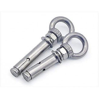 2pcs Long Eye Bolt with Ring - Crafted from 304 Stainless Steel