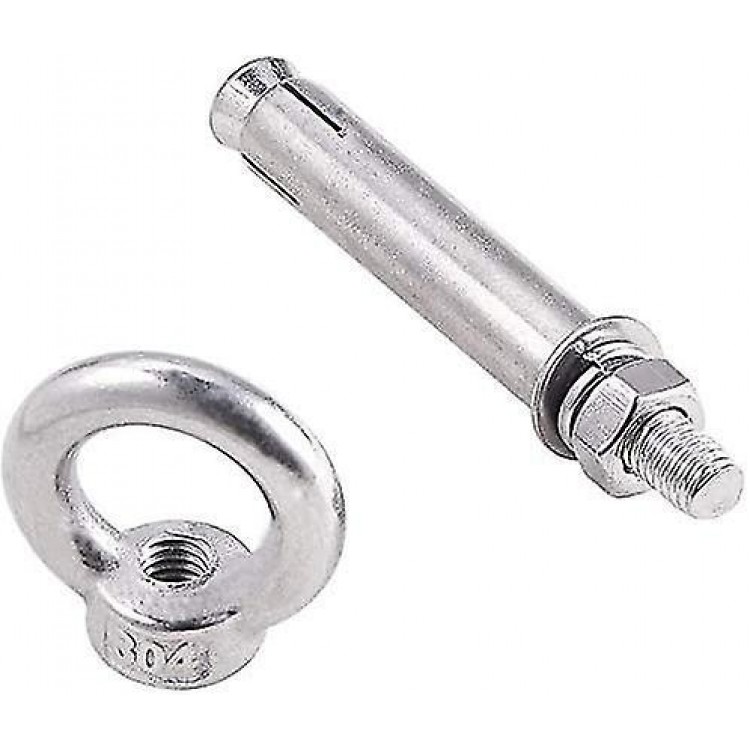 2pcs Long Eye Bolt with Ring - Crafted from 304 Stainless Steel