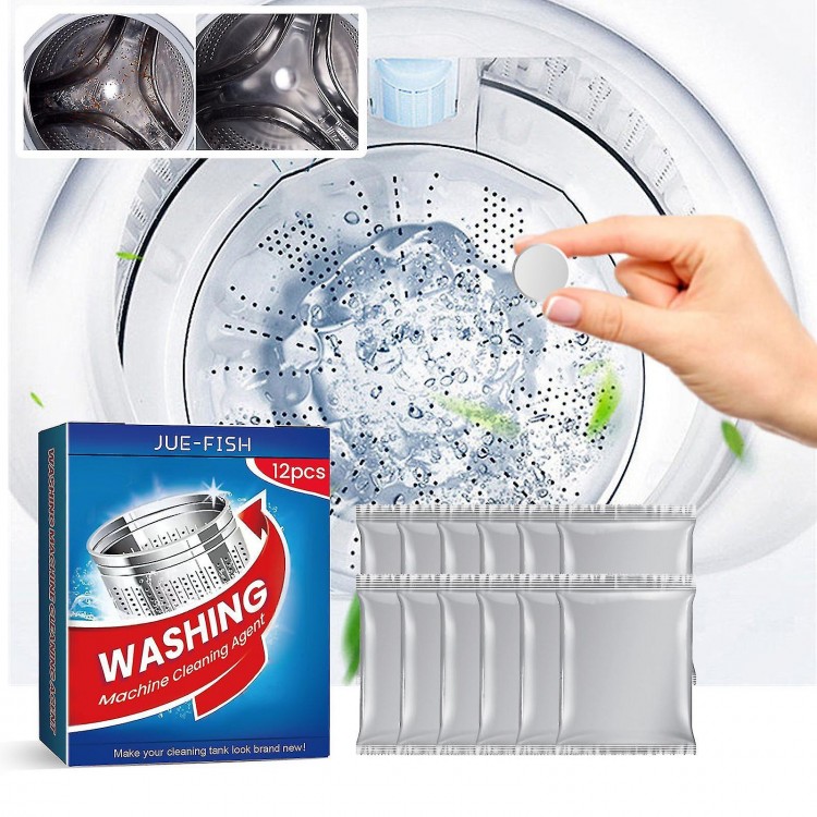 Washing Machine Cleaner Descaler Deep Cleaning Tablets, Septic Safe Friendly Deodorizer