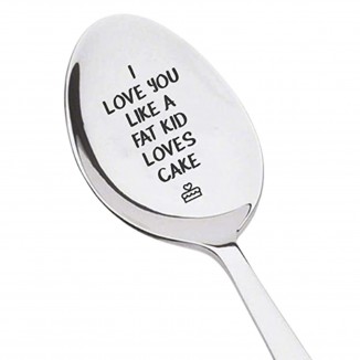 Coffee Spoon Engraved With Letters Long Handle