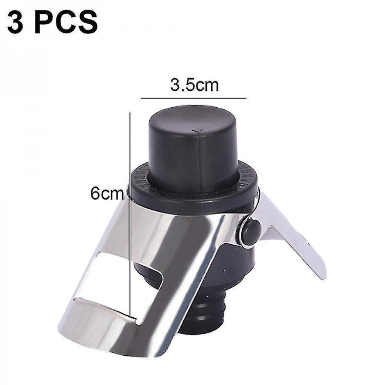 Wine Vacuum Stoppers with Built-In Pump for Champagne, Prosecco, and Cava - Sparkling Wine Stopper