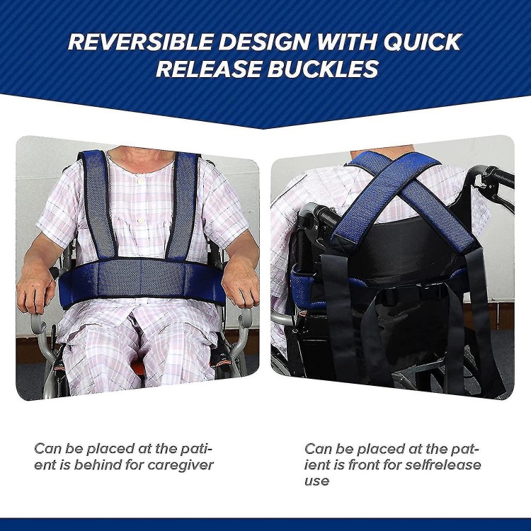 Wheelchair Seat Belt Torso Support Vest With Adjustable Full Body Harness