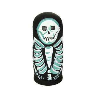 Russian Matryoshka Doll - High 5-Layer Painted Doll featuring a Skull