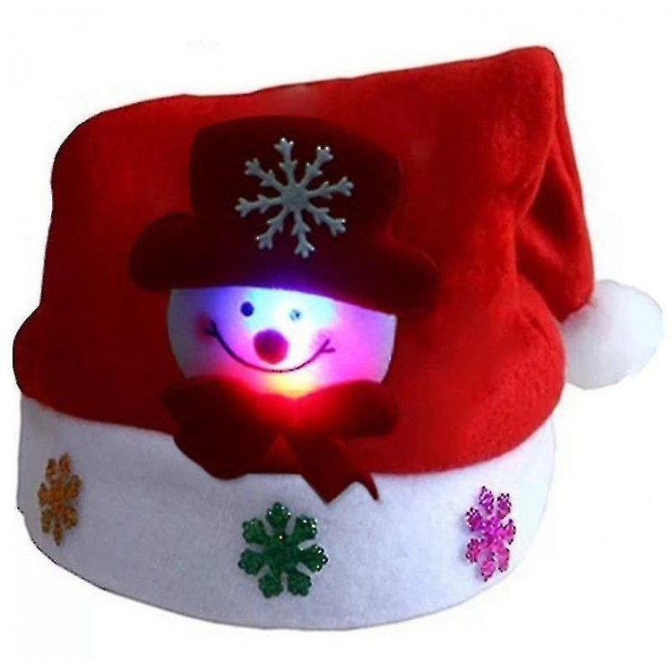 Pack Of 3 Christmas Hats Funny Santa Claus Snowman Reindeer Christmas Party Hat Headband Soft