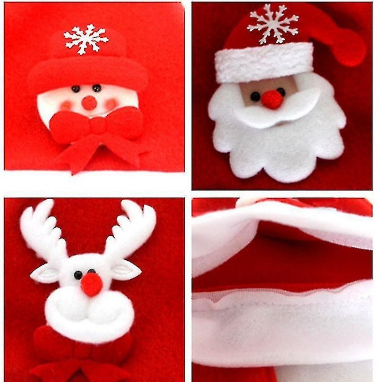 Pack Of 3 Christmas Hats Funny Santa Claus Snowman Reindeer Christmas Party Hat Headband Soft