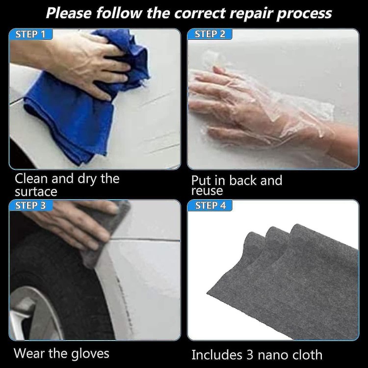 Nano Spark Cloth – Upgraded Nanosparkle Cloth with Scratch Repair and Polishing Abilities