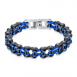 16mm Wide Stainless Steel Heavy Motorcycle Chain Link Bracelet
