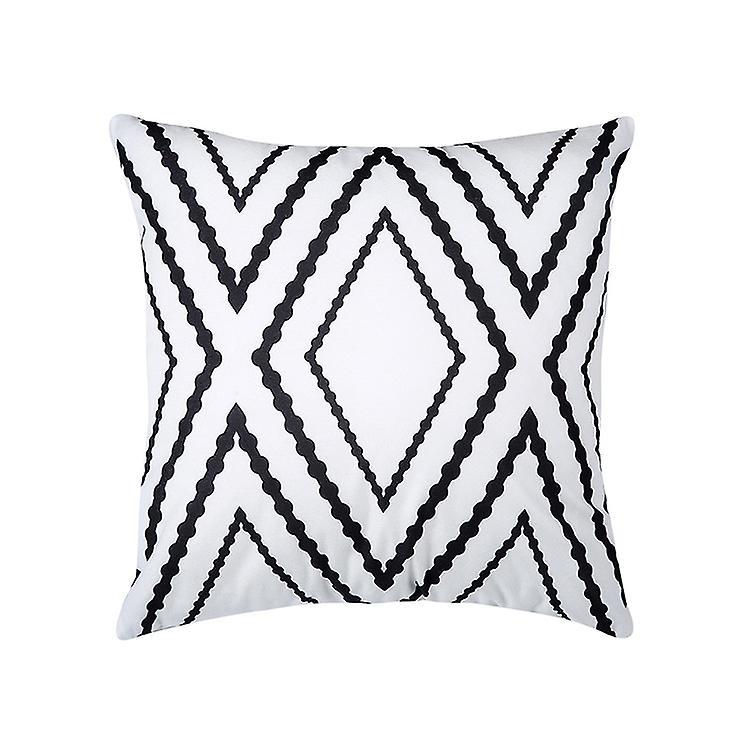 Chic Boho Elegance: Waterproof Throw Pillow Covers for Stylish Patio Gardens – Timeless White Design