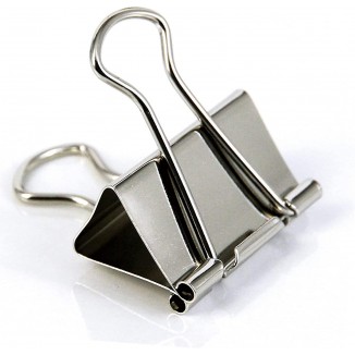 Organize with Ease: Extra Large Binder Clips, 1 Inch (48 Pack) - Big Paper Clamps for Office Use, in Sleek Silver Finish