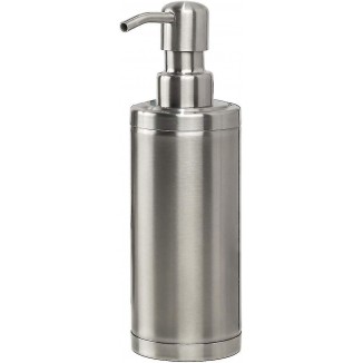 Brushed Nickel Soap Dispenser with Stainless Steel Metal Pump