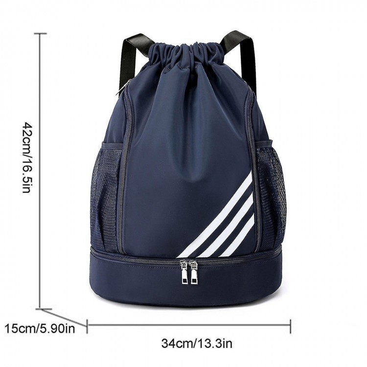 2023 Drawstring Backpack with Internal Compartment and Dual Water Bottle Holders - Your Stylish Companion for Sports, Gym, and On-the-Go Adventures