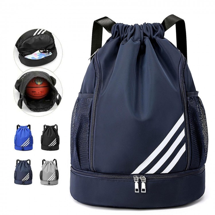 2023 Drawstring Backpack with Internal Compartment and Dual Water Bottle Holders - Your Stylish Companion for Sports, Gym, and On-the-Go Adventures