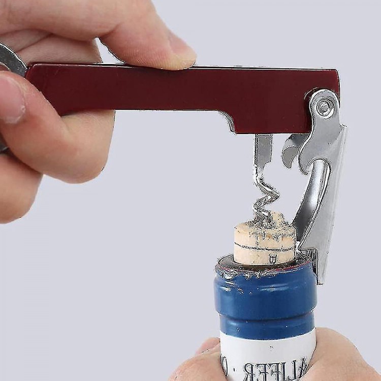 Versatile Wine Corkscrew Includes Beer Corkscrew and Foil Cutter for Ultimate Beverage Opening Convenience