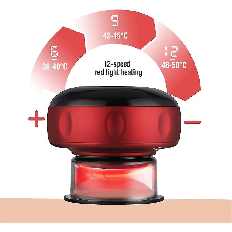 Smart Cupping Therapy Massager with Red Light Therapy - Electric Cupping Massage Device for Cellulite Removal