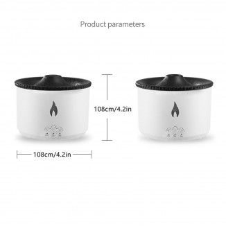 Flame Humidifier Silent Aromatherapy Machine for Bedrooms with Adjustable Light and Mist for Air Purification