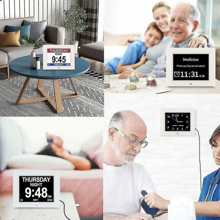 Large Digital Calendar Clock for Seniors - Dementia and Alzheimer's Clock with Day and Date Display