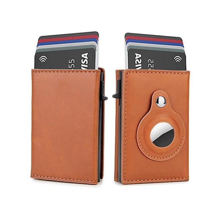 New Smart Airtag Wallet Carbon Fiber Magnetic Card Bag RFID Multi-Card