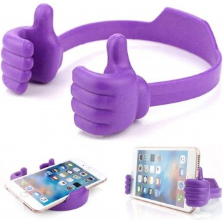 Thumbs-Up Cell Phone Holder - Adjustable Plastic Stand In Multi Colors