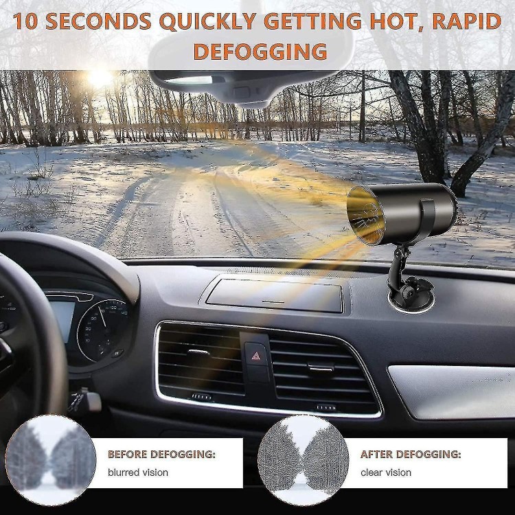 Car Heater, 2 In1 Fast Car Heater Defroster, 150w 12v Windshield De-icers