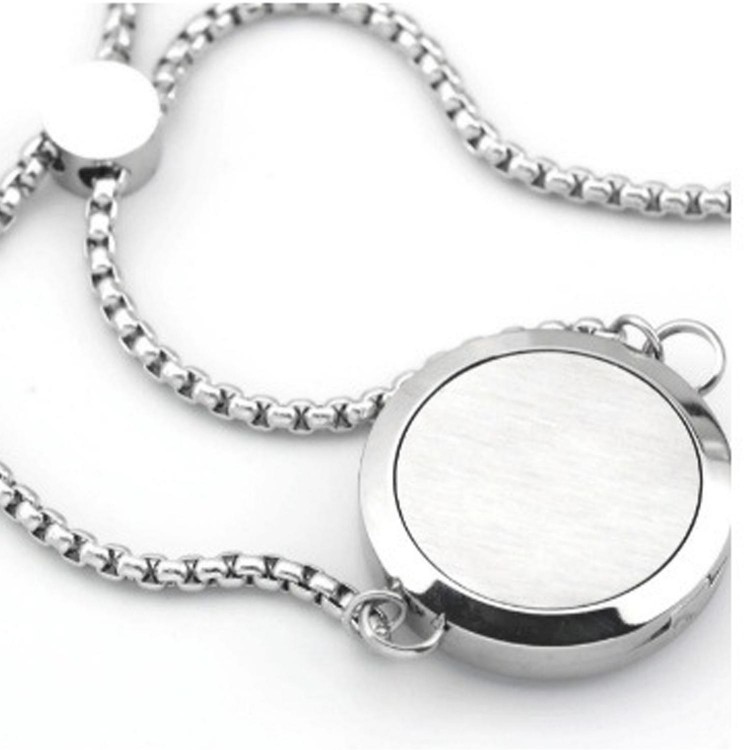 Stainless Steel Beads With Aromatherapy Essential Oil Diffuser Locket