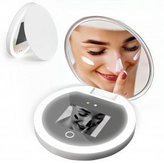 Smart UV Sunscreen Test Camera With LED Portable Rechargeable Mirror