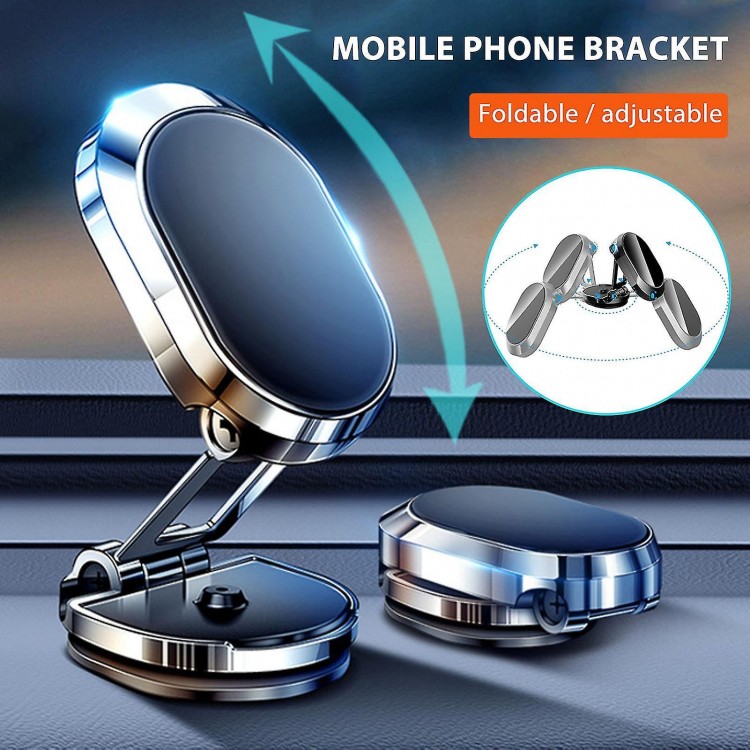 Car Folding Magnetic Phone Stand Car Instrument Panel 360 Rotary