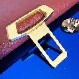 Drapop 1pcs Car Safety Belt Buckle Clip Zinc Alloy Seat Belt Stopper Plug Muffler Buckle
