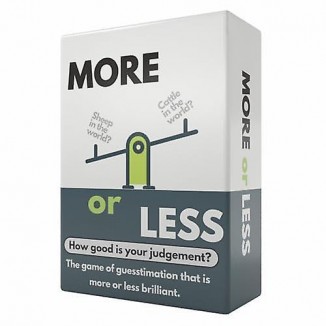 More or Less Card Game - Test Your Judgment Skills with 2+ Players Fun for Adults & Kids