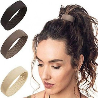 2pcs Silicone Foldable Hairband - Magic Ponytail Holder for Women