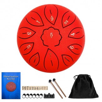 6-Inch Steel Tongue Drum-11 Notes,C-Key Percussion Instrument For Kids