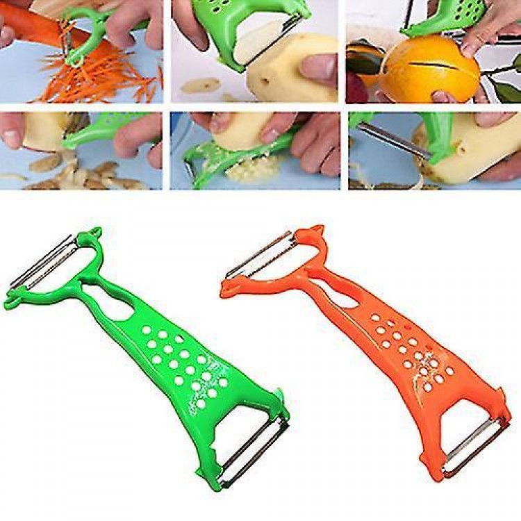 Vegetable and Fruit Peeler with Parer, Julienne Cutter, and Slicer – Essential Kitchen Tool for Effortless Food Preparation